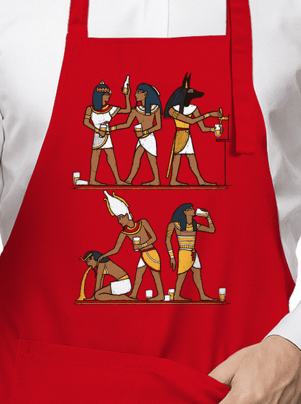 Egyptská párty zástěra Red