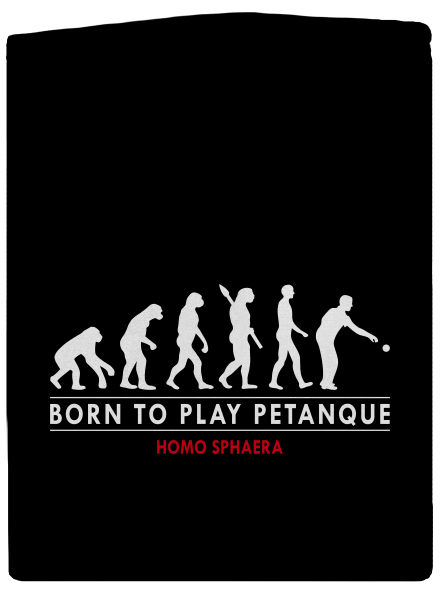 Born to play petanque pánská mikina na zip Black
