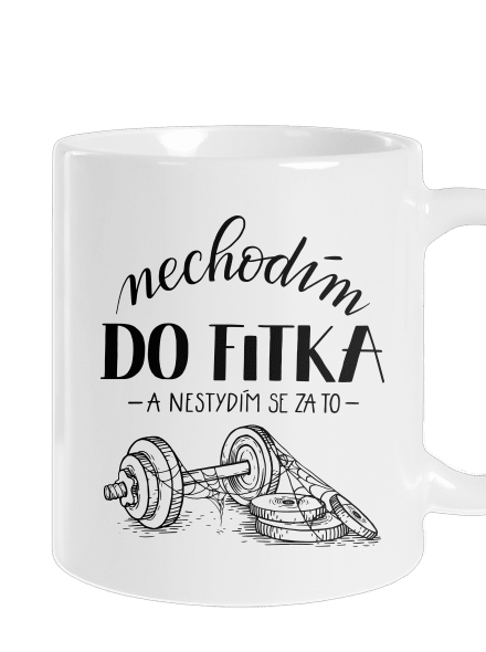 B12: Nechodim do fitka klasický hrnek White