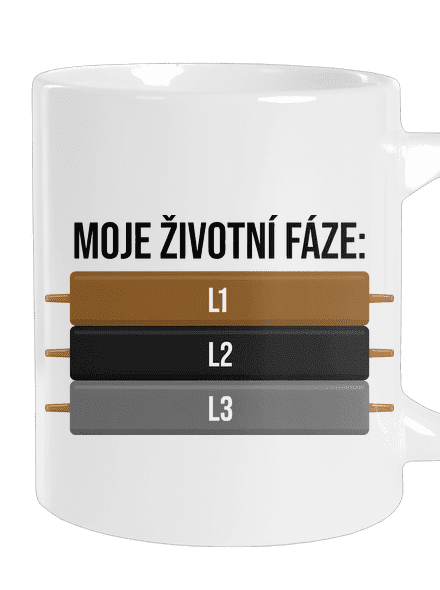 Moje životní fáze velký hrnek White
