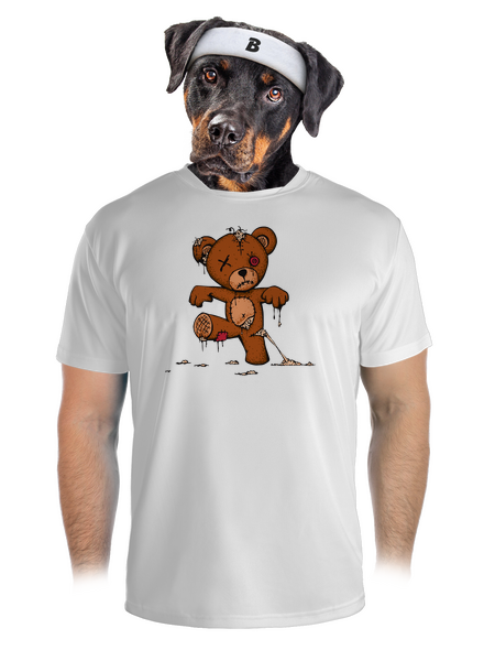 Zombie teddy pánské sportovní tričko White