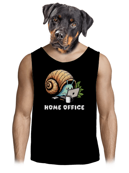 Šnekův home office pánské tílko Black