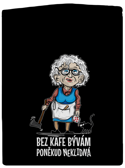 Neklidná bez kafe pánská mikina na zip Black