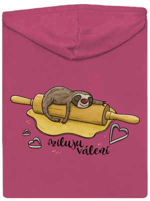 Miluju válení dámská mikina na zip Magenta