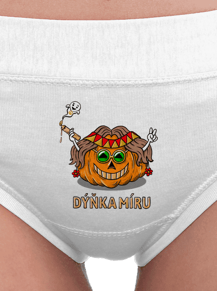 Dýňka míru dámské kalhotky White
