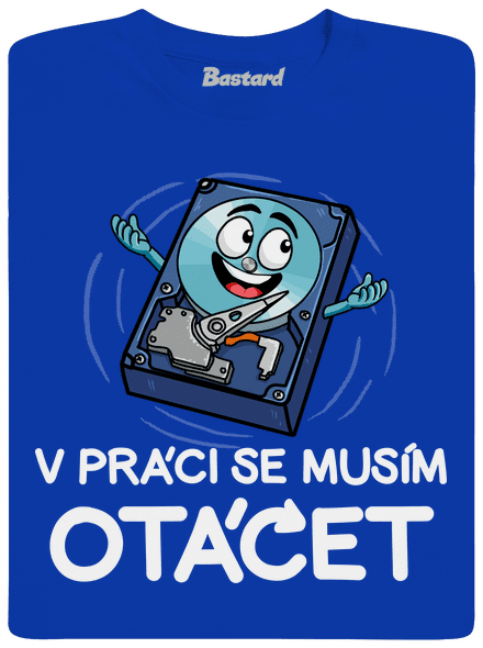 Musím se otáčet pánské dlouhý rukáv Royal Blue