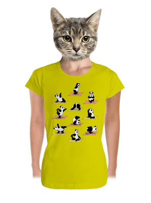 Pandí jóga dámské tričko premium Lemon