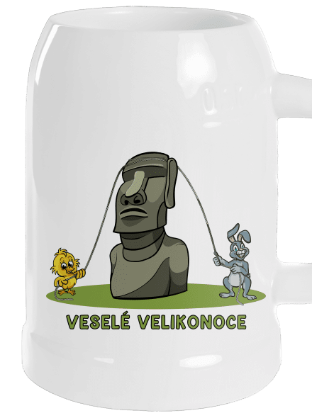Velikonoční Moai půllitr White