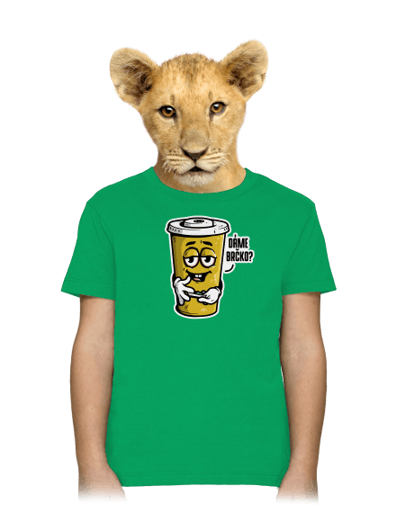 Dáme brčko? dětské tričko Kelly Green