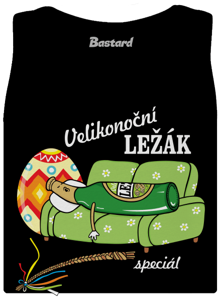 Velikonoční ležák dámské tílko klasické Black