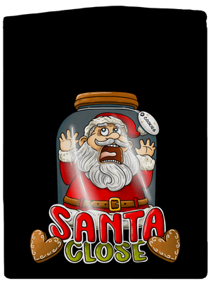 Santa close pánská mikina na zip Black