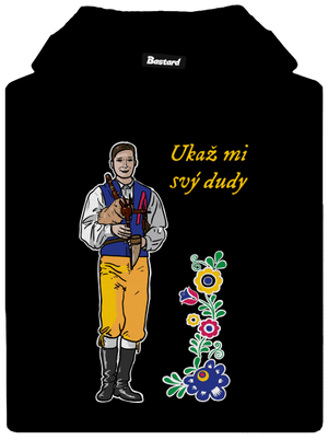 Dudák pánská mikina klokanka Black