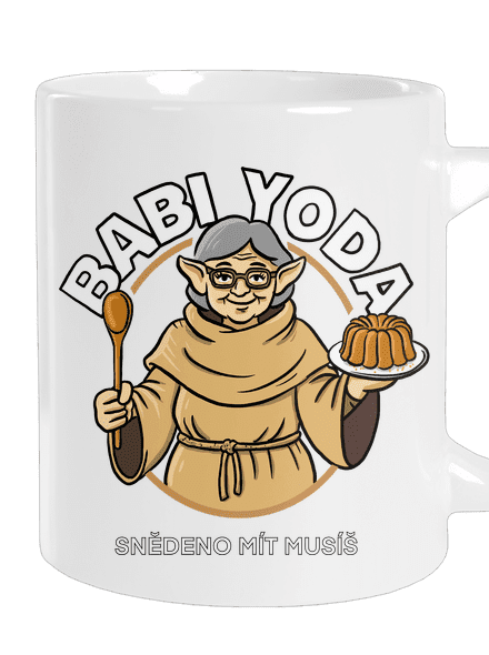 Babi Yoda velký hrnek White
