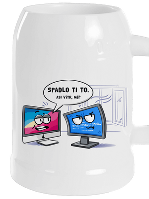 Mac vs. Windows půllitr White