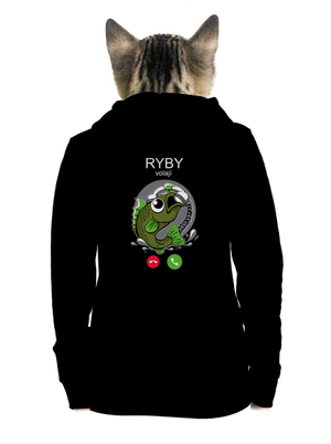 Ryby volají dámská mikina na zip Black