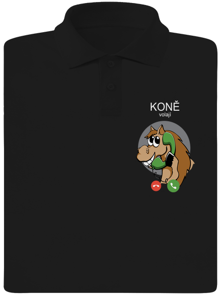 Koně volají pánská polokošile Black