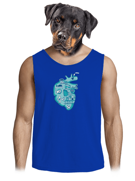Srdce bije pro  pánské tílko Royal Blue