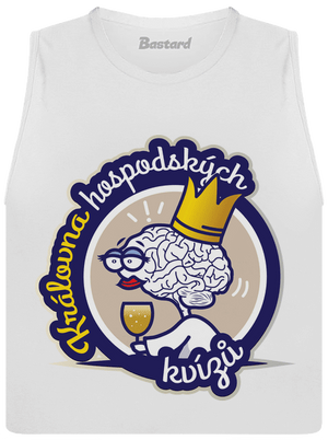 Král a královna kvízů dámské tílko volné White