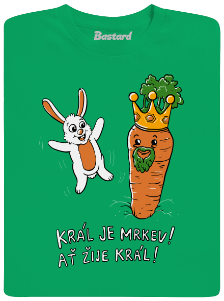 Král je mrkev, ať žije král pánské tričko Kelly Green
