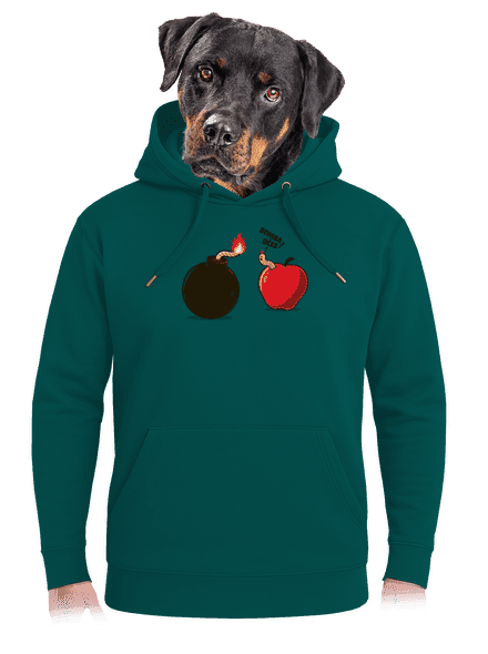 Bombovej účes unisex mikina premium Emerald Green