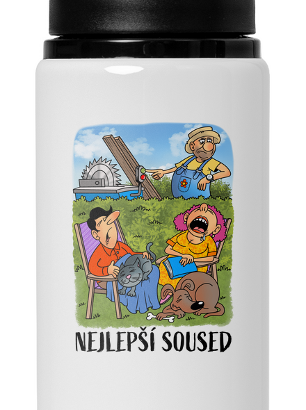 Nejlepší soused lahev na vodu White