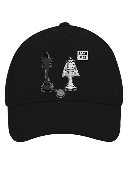 Šach mat kšiltovka baseballka Black