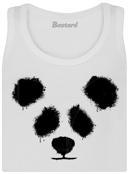 Panda dámské tílko klasické White