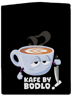 Kafe by bodlo pánská mikina na zip Black