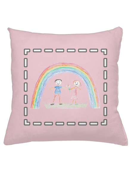 Dětské kresby - nahraj vlastní polštář Light Pink