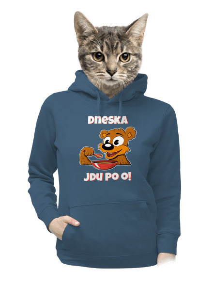Dneska jdu po o dámská mikina klokanka Denim