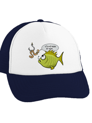 Ryba a žížala kšiltovka truckerka French Navy cap