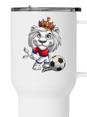 Fotbalový lev termohrnek White