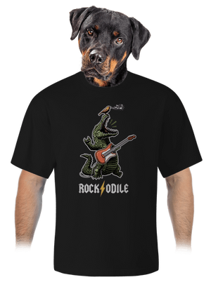 Rockodile unisex tričko oversized Black