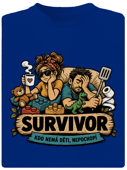 Survivor  pánské sportovní tričko Royal Blue Mal