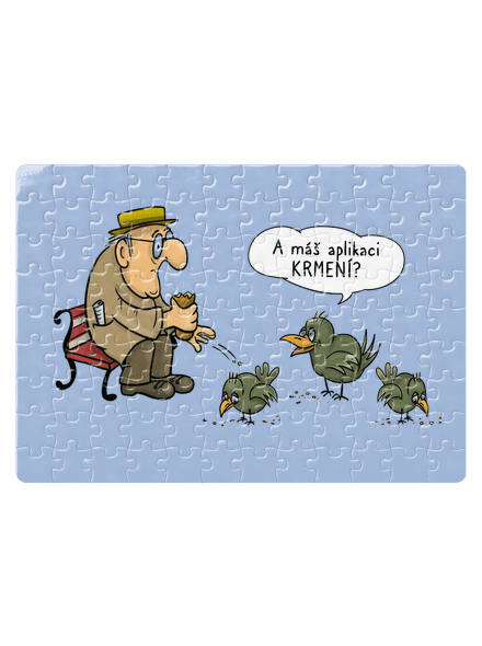 Aplikace Krmení puzzle White