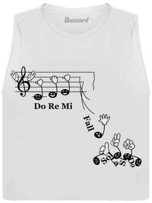 Do re mi fall dámské tílko volné White