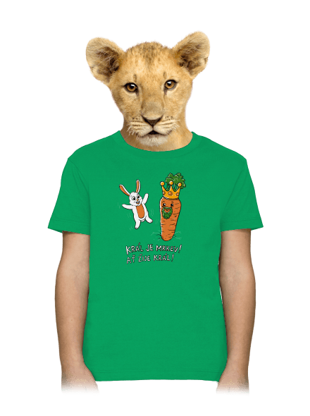 Král je mrkev, ať žije král dětské tričko Kelly Green