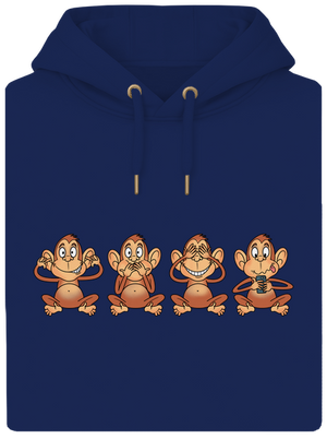 Opička s mobilem unisex mikina premium Navy