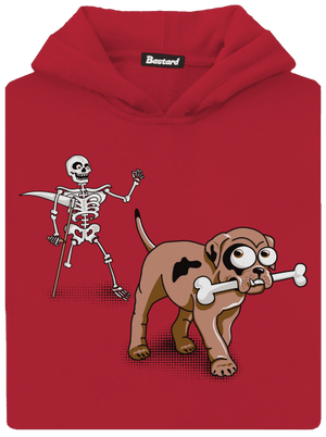 Kostlivec dětská mikina klokanka Fire Red