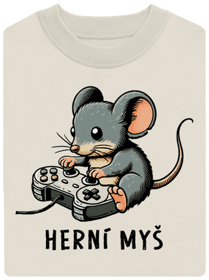 Herní myš unisex mikina bez kapuce Off White