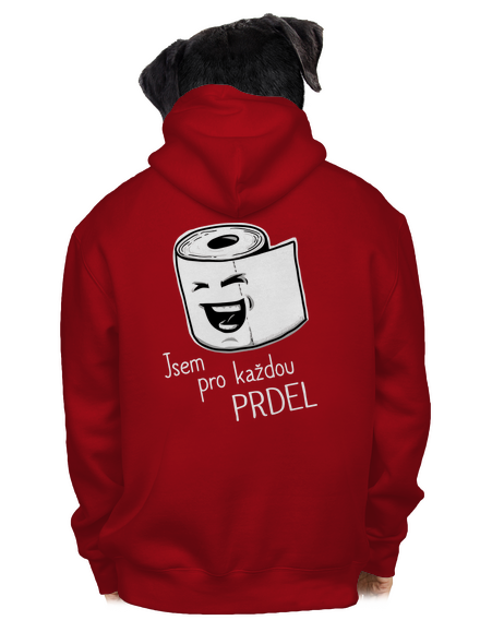 Prdel pánská mikina na zip Red