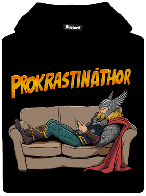 Prokrastináthor dětská mikina klokanka Black