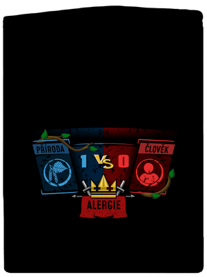 Příroda vs. člověk pánská mikina na zip Black