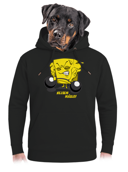 Nejsem máslo unisex mikina premium Dark Black