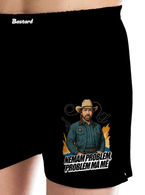 B19: Chuck Norris z Walker, Texas Ranger pánské trenky Black