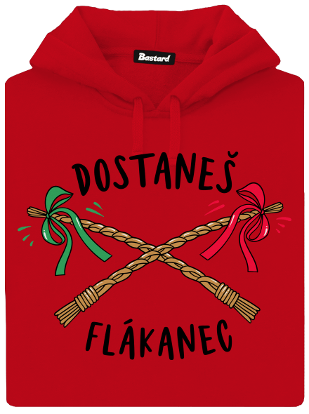 Flákanec pánská mikina klokanka Red