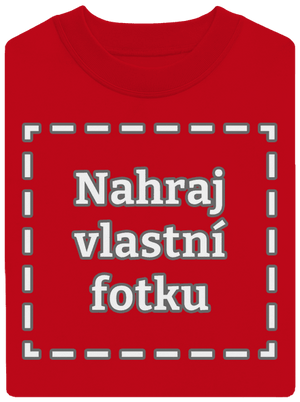Vlastní potisk unisex mikina bez kapuce Red
