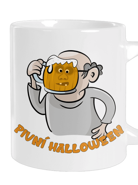 Pivní Halloween velký hrnek White