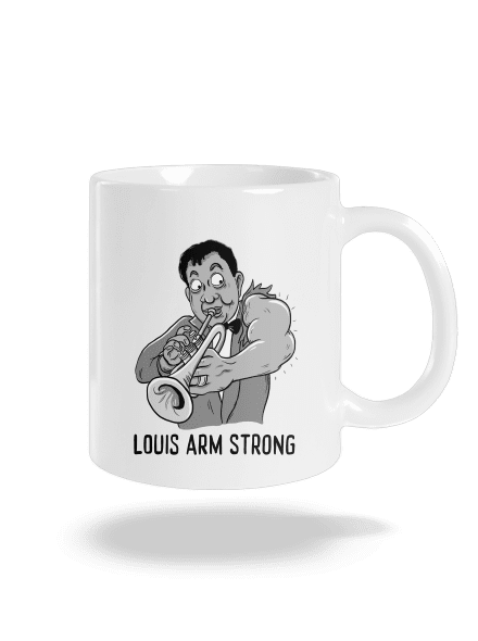 Louis Armstrong klasický hrnek White