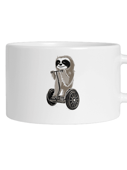 Lenochod hrnek makronka White